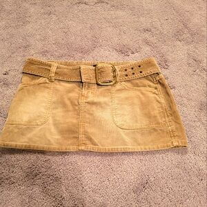 Juniors Y2K Vintage Corduroy Mini Skirt